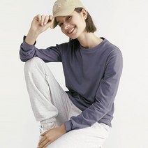 [지오다노] 322905 여성 롱슬리브 무지 긴팔 티셔츠 05322905