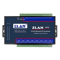 ZLAN6802 8 채널 포트 원격 I/O 컨트롤러 DI AI DO RS485 이더넷 Modbus I/O 모듈 RTU 데이터 수집기|Building Automation|, 1개, Default