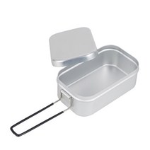 사각도시락 손잡이 라면 냄비 군용 접이식 캠핑반합, 2-캠핑반합-1000ml, 1개