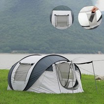 정성몰 1초 컷! 원터치 텐트(3~4인용 5~8인용) 감성 캠핑 팝업텐트 방수 가능, 5~8인용