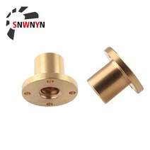 선외기 카탑보트 가이드 모터 트롤링 오토파일럿 T8 나사 황동 너트 플랜지 리드 4mm 8mm 4-모든 구리 지원, 05 Pitch 2mm Lead 10mm