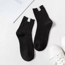미들 하프 삭스 줄무늬 롱 양말 남자 트렌드 인싸템 레이어드 겨울 가을 1832964195, 677 :블랙 5겹 _멜란 3쌍
