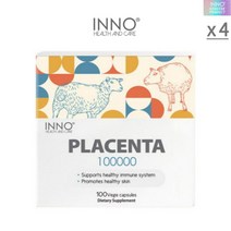 이노헬스 플라센타 100000 100베지캡슐 4박스 뉴질랜드 고함량 양태반 엘라스틴 피부관리, 1개, 기본