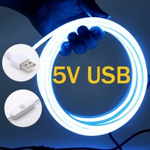 LED 네온플렉스 줄조명 USB 전원 DC 5V 유연한 네온 등 2835 120LED/m 리본 LED 스트립 빛 방수 사인 라이, 05 Yellow_04 3m