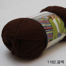 굿울 슈퍼메리노 울혼방사 뜨개질실, 1182(갈색)