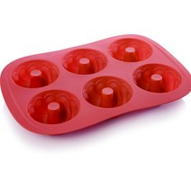테스코마 번트 케이크 6구 베이킹몰드 39 x 27cm, 1개, Orange Red