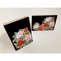 외국인 선물 한국 기념품 선물 모란 액자 민화 풍수 액자 모란도 미니 탁상형 액자 외국인 선물 한국 전통 기념품 korean souvenir, 부귀의모란B_가로형
