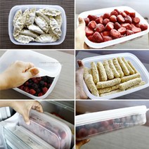 원가몰 냉동에 특화된 재질 1.5L 냉동고 전용 저장팩 저장용기 밀폐용기 (냉동실 정리용기), 1개씩구매