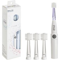 Brilliant Lumi 360 라운드 헤드 여행용 소닉 전동 칫솔 성인용 - LED 극세사 빗살이 있는 부드러운 기술 미소짓기 진동 칫솔 브러시 4개, 1 Count (Pack of 1)