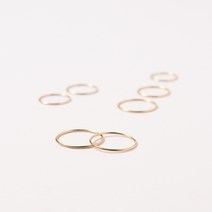 주얼리공장 14k GF 열손가락 파이프링 레이어드 반지 옐로우골드