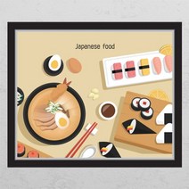 [바보사랑] 일식일러스트2_창문그림액자, 타입선택:E타입모던블랙