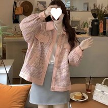 vsyoy 프랑스 작은 향수 코트 여성의 봄과 가을 기질 트위드 재킷 셔츠 코트
