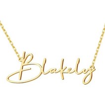 Yofair Custom Name Necklace Personalized 18K Gold Plated Nameplate Pendant Gift for Women