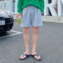 와이샵 / 원픽 스판 핀턱 와이드 트레이닝 밴딩반바지