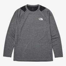 국내 매장판 노스페이스 남성 엠에이 라운드 긴팔 티셔츠 NT7TP00B CHARCOAL GRAY 티셔츠