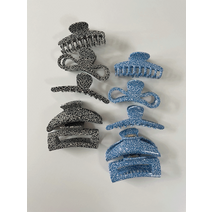 호피 레오파드 범무늬 잉크 패턴 셀룰로오스 집게핀