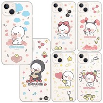 페블 갤럭시S22울트라 S908 S22Ultra 5G 전용 옴팡이 캐릭터 큐티링 디자인 투명 젤리 휴대폰 케이스