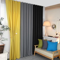 261-A 면 100% 피치스킨가공 커튼 270x150cm (레일+타이백 증정)