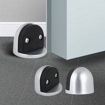 반달스토퍼 2P 바닥 충격방지 도어스톱 현관문 방화문, A12 반달스토퍼 실버 2P