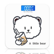 [제임스 스토어] 리틀베어 충전식 LED 소형 체중계 실내온도 표시