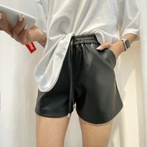 ^소장각^4계절 뷰티 레자 가죽 밴딩 반바지