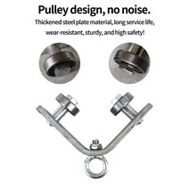 앵글 다리미 풀리 360 도 회전 가능한 아연 도금 다리미 앵글 도르래 소음 리프팅 도, [06]