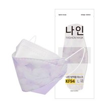 매일해 KF94 일회용 컬러마스크 대형 국산 명품 패션 연예인 숨쉬기편한 예쁜 색상 보라색 여름 패턴 플라워 라벤더 TN006, KF94 TN 006. 라벤더 (50매)