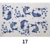 도자기전사지 전사지 제작 꽃무늬 1PC 도자기 세라믹 점토 전송 용지 Underglaze 꽃 종이 고온 Jingdezhen, 17 17