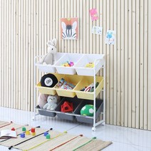 아이템톡 TOY 이동식 오픈 바스켓 정리함, 9p, 믹스 (3가지 색상)