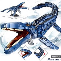 중국레고 쥬라기 공룡 월드 2 스피노사우르스 미니 파크 디노 피규어 사운드 장치 빌딩 블록 벽돌 장난감 크리스마스, Mosasaurus