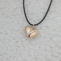 실버 925 길이조절 끈목걸이 20mm 하트 순은목걸이 은목걸이 스트링 초커 데일리 기본 3가지색상