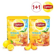 립톤 아이스티 복숭아맛 1개 + 레몬맛 1개 770g 홍차/에이드/아이스, 단품