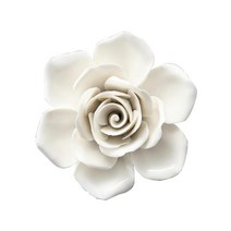 다중 크기 3D 세라믹 꽃 패널 장식 조각 Pendenthanging 장식 복도 부엌 방 및 가정 식사를위한 도자기 꽃, 에스 로즈 10cm