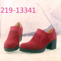 원형 소가죽 고무 여성 연결 병접 밑창 하이힐 통굽 여자구두