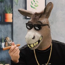 웃긴마스크 동물 마스크 전체 얼굴 녹색 머리 물고기 헤드 기어 팬더 원숭이 여우 유니콘 고릴라 재미 있은, 03 3