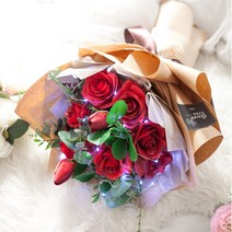 빅네츄럴장미꽃다발 65cm P(전구포함) FMBBFT 조화, 전구(백색)