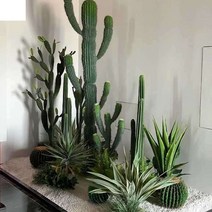 선인장 조화 나무 인테리어 장식 대형 키 큰 화분, 타입4) 2갈래 105cm-옵션사진참조