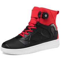 BOSUN 오토바이 부츠 남녀 오토바이신발 다이얼 바이크보호대 레이싱부츠 캐주얼 슈즈 JC-S01346, 레드+블랙, 280mm (46)