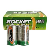 상세설명참조 로케트 1.5v R20 f망간건전지 D형 24개 x1박스 무수은 6W67435A, 1개, 1개
