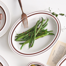 시라쿠스 메이플 오벌접시 23cm 7color, 07.라인블루