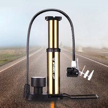 휠업 자전거 타이어 튜브 휴대용 공기주입기 에어컴프레셔 발펌프, CN_자전거휴대용발펌프_실버, 1개