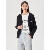 [에잇세컨즈] 조직감 레터링 자수 카디건 블랙 (32335AHY15)