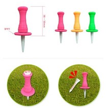 방향지시 높이조절 골프티 기능성 숏티 볼마커 여성용 마크, 레드