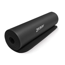 2퍼센트 NBR 요가매트 + 스트랩, 블랙