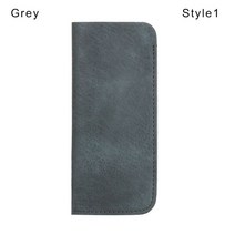 1Pcs 가죽 안경 가방 케이스 방수 솔리드 태양 파우치 휴대용 스토리지 액세서리, [05] Grey-Style1