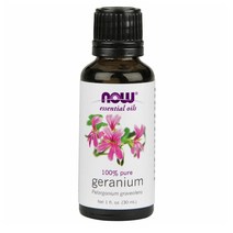나우 푸드 에센셜 오일 30ml 제라늄 아로마 Now Essential Oils Geranium Oil Soothing Aromatherapy Scent Steam Distilled 100% Pure Vegan 1-Ounce