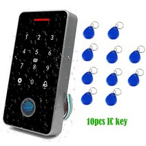 ABS도어 방수 NFC 블루투스 투야 앱 출입 제어 RFID 카드 생체 인식 지문 제어 키패드 도어락 13.56Mhz, 2.SF2 and 10 Key