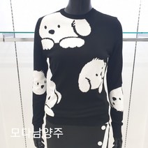 파사디 파사디 골프 여성 간절기 강아지 인타샤 라운드 니트 긴팔 티셔츠 P22FKP316M