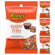 리세스 무설탕 피넛 버터 컵, 85g, 4개