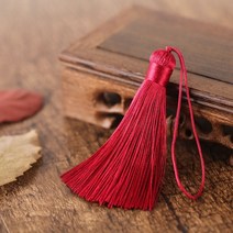 더치커피 메이커 2/5pcs 8cm 짧은 술 스파이크 폴리 에스터 실크 작은 북마크 키 체인 tassels DIY 바느질, 17 wine red_02 8cm  5pcs